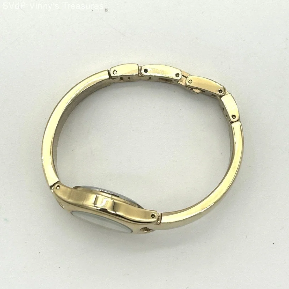 Anne Klein Gold Tone Womens Watch Classic Bracelet Chain Minimalist Capsule